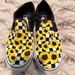 Sunflower Checkered Slip-On Shoes